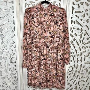 Code x Mode Blush Pink Paisley Dress NWT